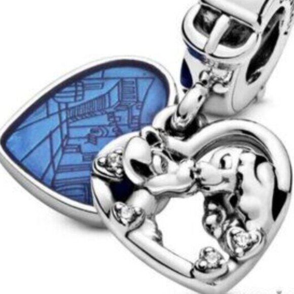 Pandora Lady and the Tramp Heart Dangle Charm - Picture 3 of 5